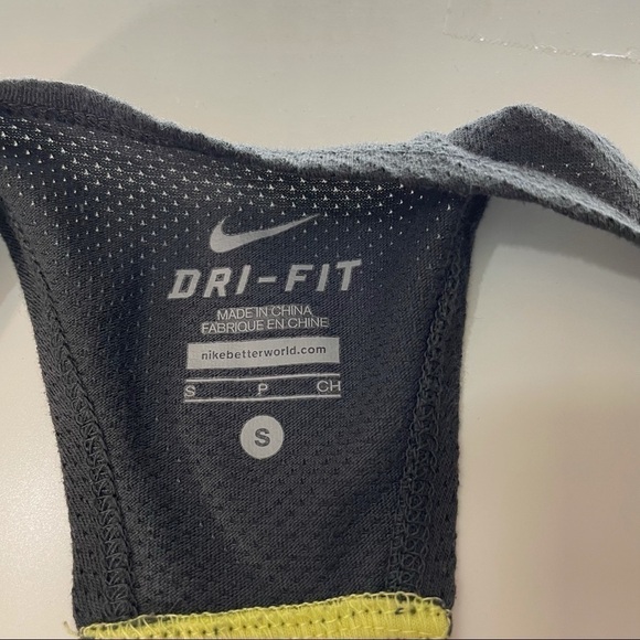 Nike Tank Top Sleeveless Dri-Fit Workout Racerback Back Striped Ombre Ventilated - Picture 4 of 6